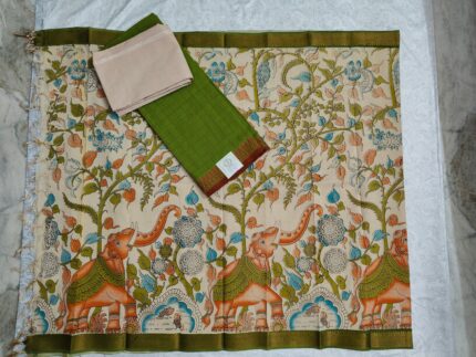 Mangalagiri Cotton Dress Material with Digital Print Duppata