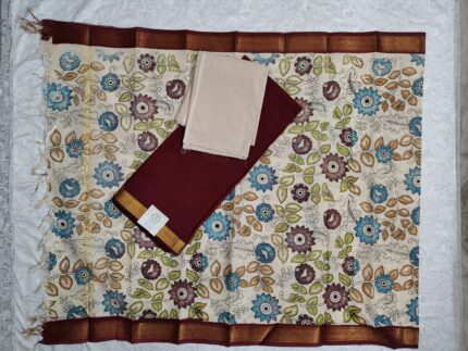 Mangalagiri Cotton Dress Material with Digital Print Duppata