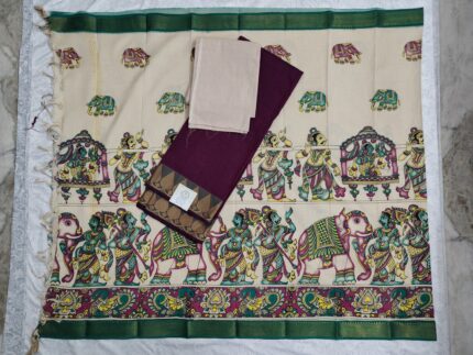 Mangalagiri Cotton Dress Material with Digital Print Duppata