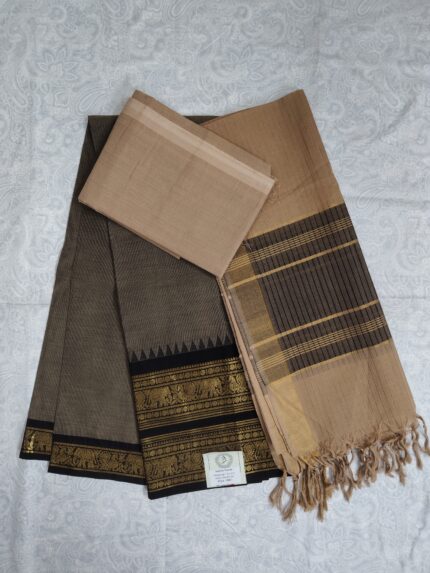 Mangalagiri Cotton Dress Material with Kanchi Border