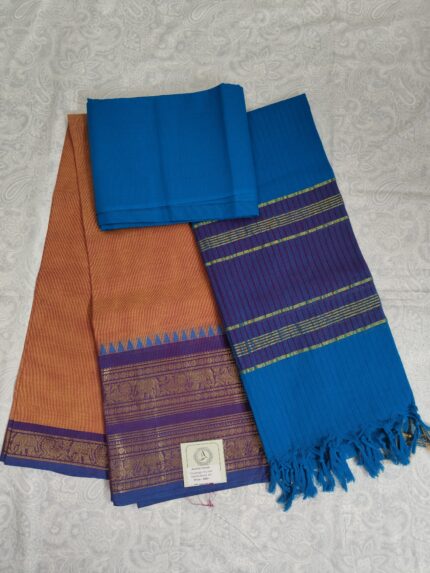Mangalagiri Cotton Dress Material with Kanchi Border