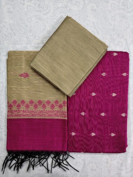 Khadi Silk Dress Material Set (DNO0026)