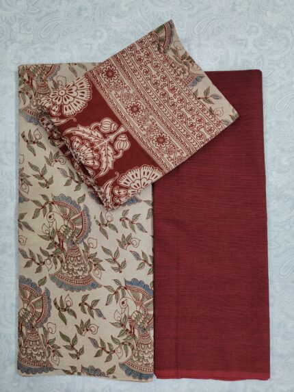 Kalamkari Cotton Dress Material (DNO0041)