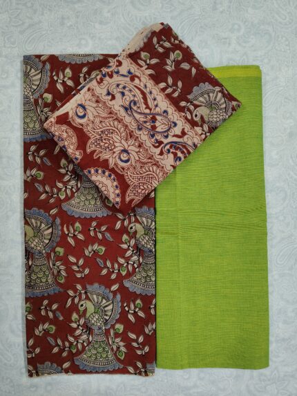 Kalamkari Cotton Dress Material (DNO0042)