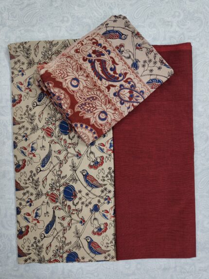Kalamkari Cotton Dress Material (DNO0052)