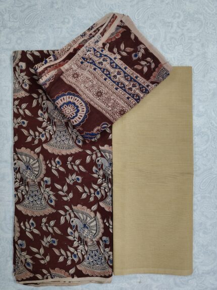 Kalamkari Cotton Dress Material (DNO0057)