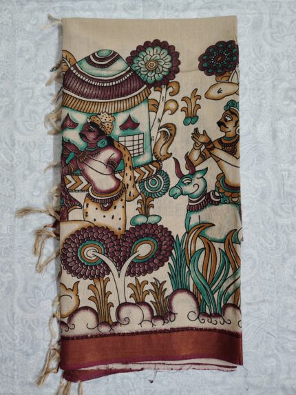Cotton Digital Print Duppata with Nizam Border (DPD003)