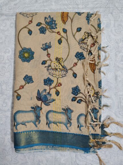 Cotton Digital Print Duppata with Nizam Border (DPD012)