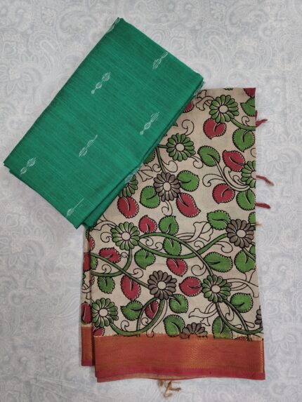 Khadi Silk Top and Nelluru Silk Dupatta(KSND006)