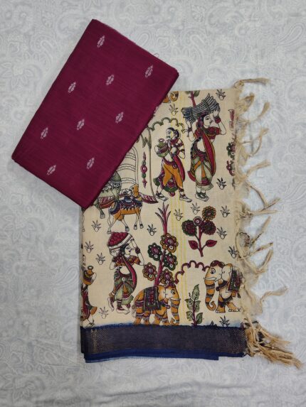 Khadi Silk Top and Nelluru Silk Dupatta(KSND008)