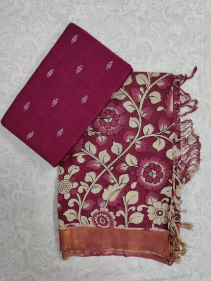 Khadi Silk Top and Nelluru Silk Dupatta(KSND012)