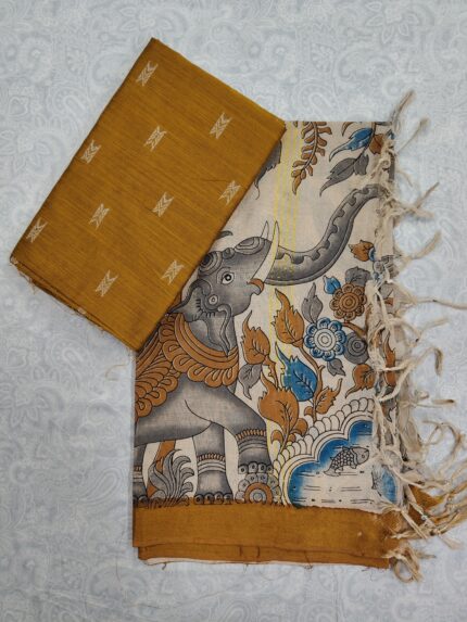 Khadi Silk Top and Nelluru Silk Dupatta(KSND015)