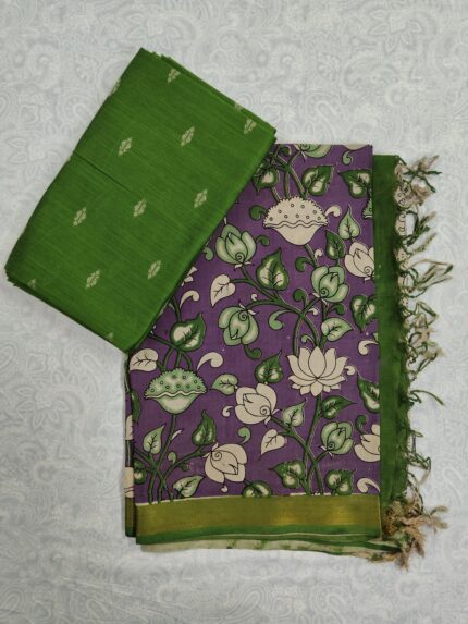 Khadi Silk Top and Nelluru Silk Dupatta(KSND019)