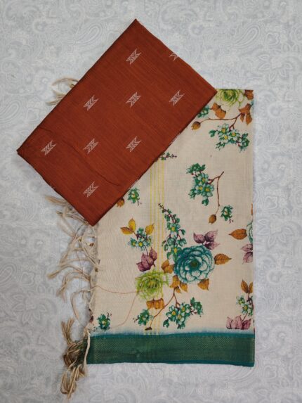 Khadi Silk Top and Nelluru Silk Dupatta(KSND024)
