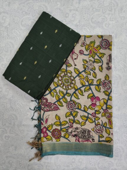 Khadi Silk Top and Nelluru Silk Dupatta(KSND029)