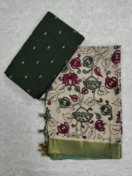 Khadi Silk Top and Nelluru Silk Dupatta(KSND030)