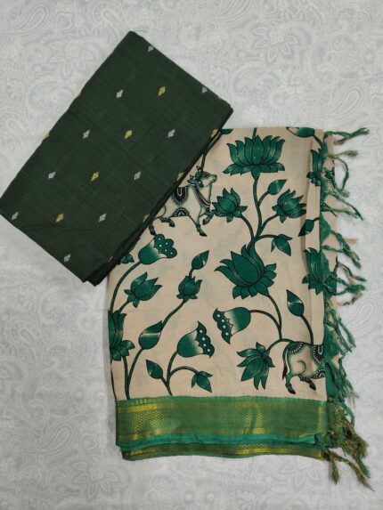 Khadi Silk Top and Nelluru Silk Dupatta(KSND031)