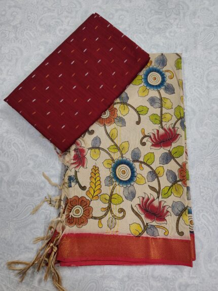 Khadi Silk Top and Nelluru Silk Dupatta(KSND033)