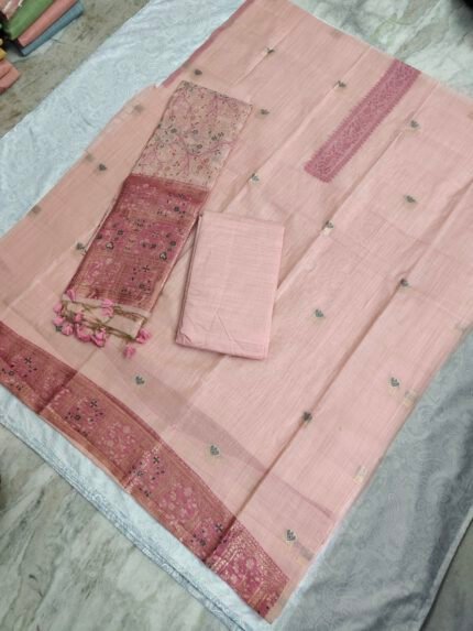 Chanderi Jamdani Dress Material Set (CCJDM41)