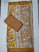 Raw Silk Top with Kalamkari Chennuru Silk Dupatta (CDRT01) - Image 2
