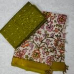 Raw Silk Top with Kalamkari Chennuru Silk Dupatta (CDRT02)