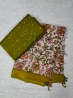 Raw Silk Top with Kalamkari Chennuru Silk Dupatta (CDRT02)