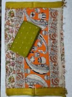 Raw Silk Top with Kalamkari Chennuru Silk Dupatta (CDRT02) - Image 2