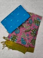 Raw Silk Top with Kalamkari Chennuru Silk Dupatta (CDRT03)