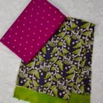 Raw Silk Top with Kalamkari Chennuru Silk Dupatta (CDRT04)