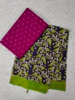 Raw Silk Top with Kalamkari Chennuru Silk Dupatta (CDRT04)