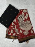 Raw Silk Top with Kalamkari Chennuru Silk Dupatta (CDRT05)