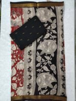 Raw Silk Top with Kalamkari Chennuru Silk Dupatta (CDRT05) - Image 2