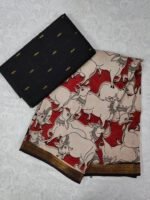 Raw Silk Top with Kalamkari Chennuru Silk Dupatta (CDRT06)