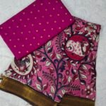 Raw Silk Top with Kalamkari Chennuru Silk Dupatta (CDRT08)
