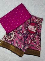 Raw Silk Top with Kalamkari Chennuru Silk Dupatta (CDRT08)