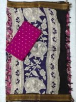 Raw Silk Top with Kalamkari Chennuru Silk Dupatta (CDRT08) - Image 2