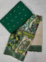 Raw Silk Top with Kalamkari Chennuru Silk Dupatta (CDRT10)