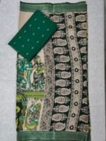 Raw Silk Top with Kalamkari Chennuru Silk Dupatta (CDRT10) - Image 2