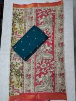 Raw Silk Top with Kalamkari Chennuru Silk Dupatta (CDRT14) - Image 2