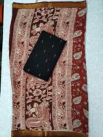 Raw Silk Top with Kalamkari Chennuru Silk Dupatta (CDRT15) - Image 2