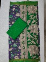 Raw Silk Top with Kalamkari Chennuru Silk Dupatta (CDRT19) - Image 2