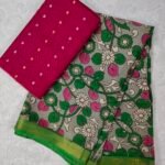 Raw Silk Top with Kalamkari Chennuru Silk Dupatta (CDRT20)