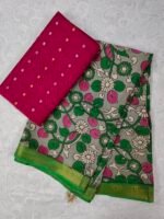 Raw Silk Top with Kalamkari Chennuru Silk Dupatta (CDRT20)