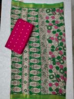 Raw Silk Top with Kalamkari Chennuru Silk Dupatta (CDRT20) - Image 2