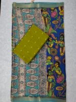 Raw Silk Top with Kalamkari Chennuru Silk Dupatta (CDRT21) - Image 2