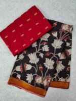 Raw Silk Top with Kalamkari Chennuru Silk Dupatta (CDRT22)