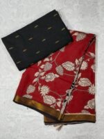 Raw Silk Top with Kalamkari Chennuru Silk Dupatta (CDRT23)
