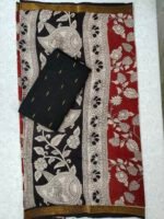 Raw Silk Top with Kalamkari Chennuru Silk Dupatta (CDRT23) - Image 2