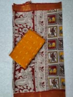 Raw Silk Top with Kalamkari Chennuru Silk Dupatta (CDRT25) - Image 2