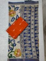 Raw Silk Top with Kalamkari Chennuru Silk Dupatta (CDRT26) - Image 2